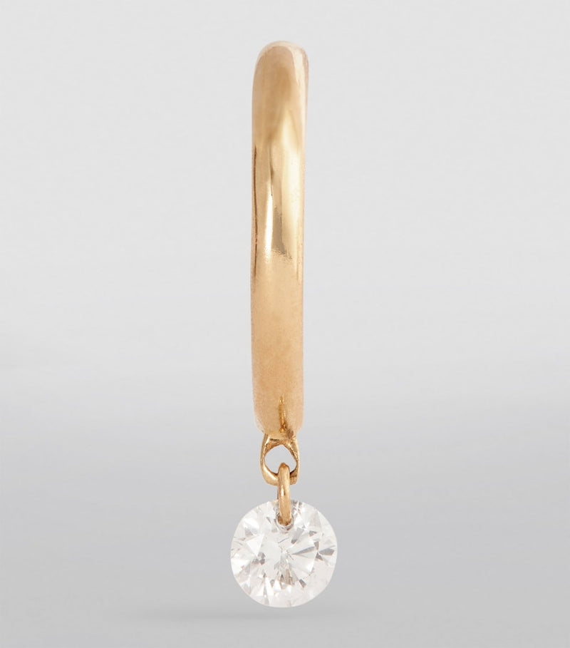 Persée Danaé single huggie earring in yellow gold and diamond, UK version