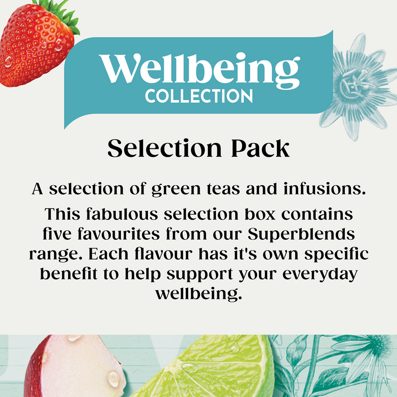 Twinings SuperBlends Wellbeing Collection teabags 20 pack (British brand)