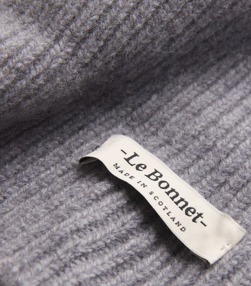 Le Bonnet lambswool ribbed beanie, imported from the UK