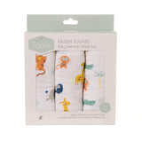 Superdrug Ziggle Muslin Square Savanna Animals Baby Muslin 70cm 3 Pack- Buy online at McGrocer