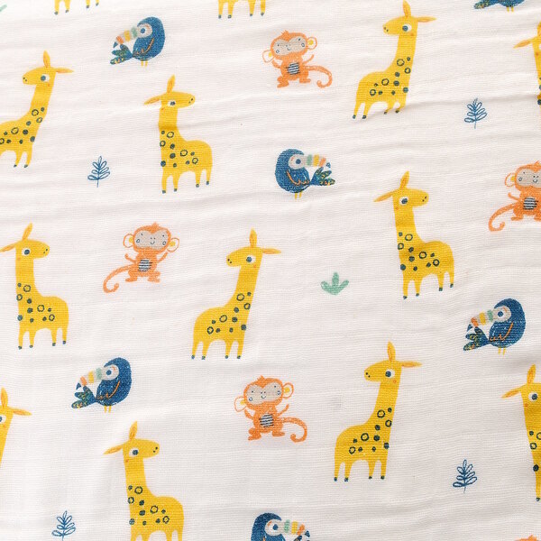 Ziggle Muslin Square Savanna Animals 70cm 3 Pack (British brand)