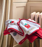 Christy Wimbledon Mini Strawberry Bundle towel and mitt, imported from the UK