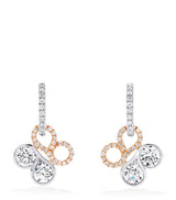 Harrods Boodles Be Boodles Rose Gold and Platinum Diamond Earrings- Buy online at McGrocer