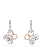 Boodles Be Boodles rose gold and platinum diamond earrings, UK version