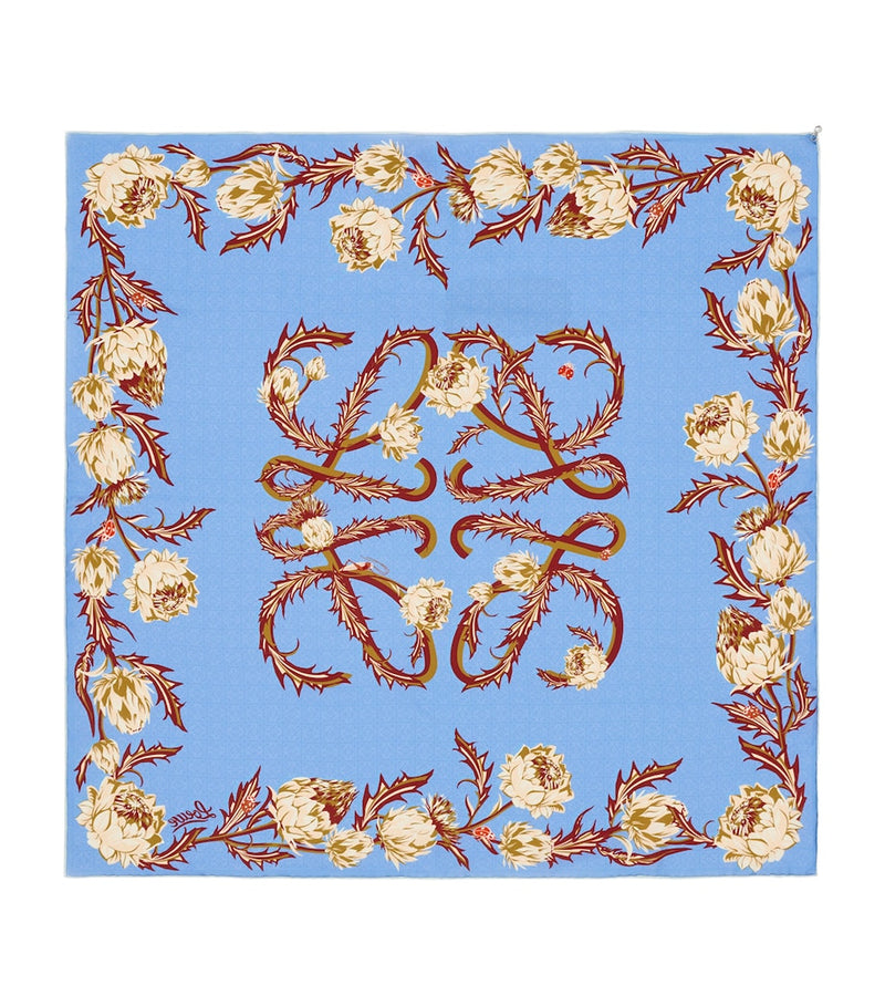 LOEWE silk anagram scarf Paula's Ibiza 90x90cm - British product