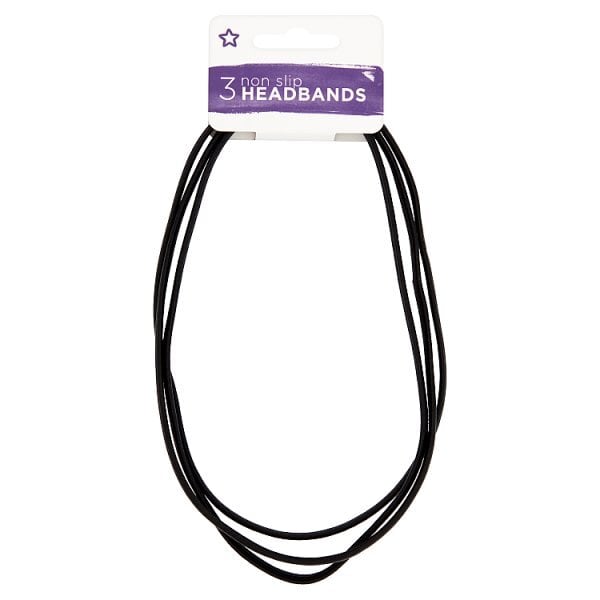 Superdrug Mid Headbands Black 3 Pack GOODS Superdrug