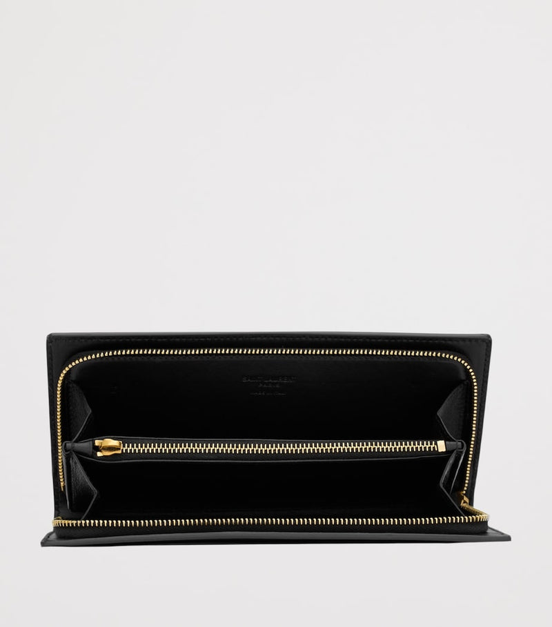 Saint Laurent large leather zip-around wallet, UK version