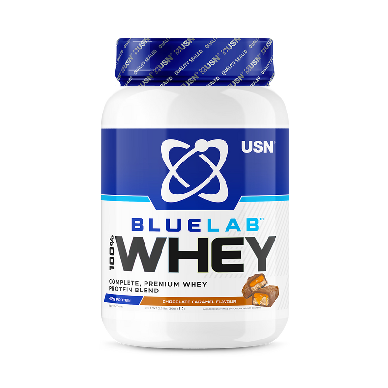 USN whey protein powder chocolate caramel 908g (British brand)