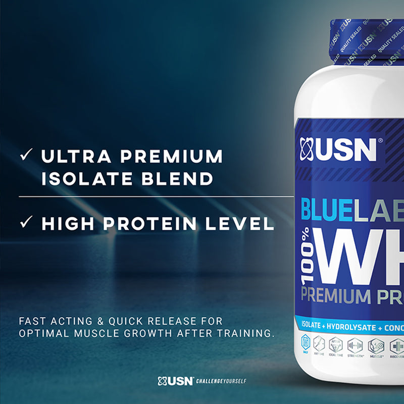 USN whey protein powder chocolate caramel 908g (British brand)