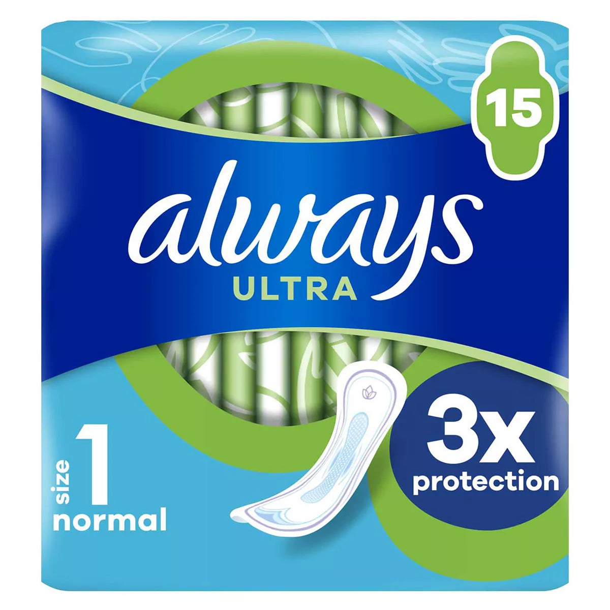 Always Ultra Sanitary Towels Normal (Size 1) X15 Pads - McGrocer