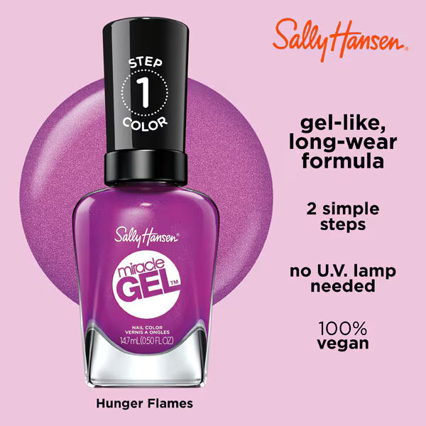 Sally Hansen Miracle Gel Nail Polish Hunger Flames (British brand)