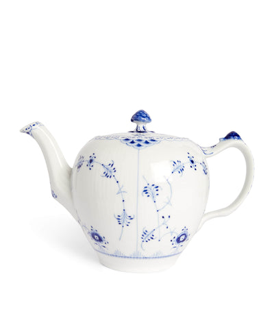 Harrods Royal Copenhagen Blue Fluted Half Lace Teapot 1L- Buy online at McGrocer