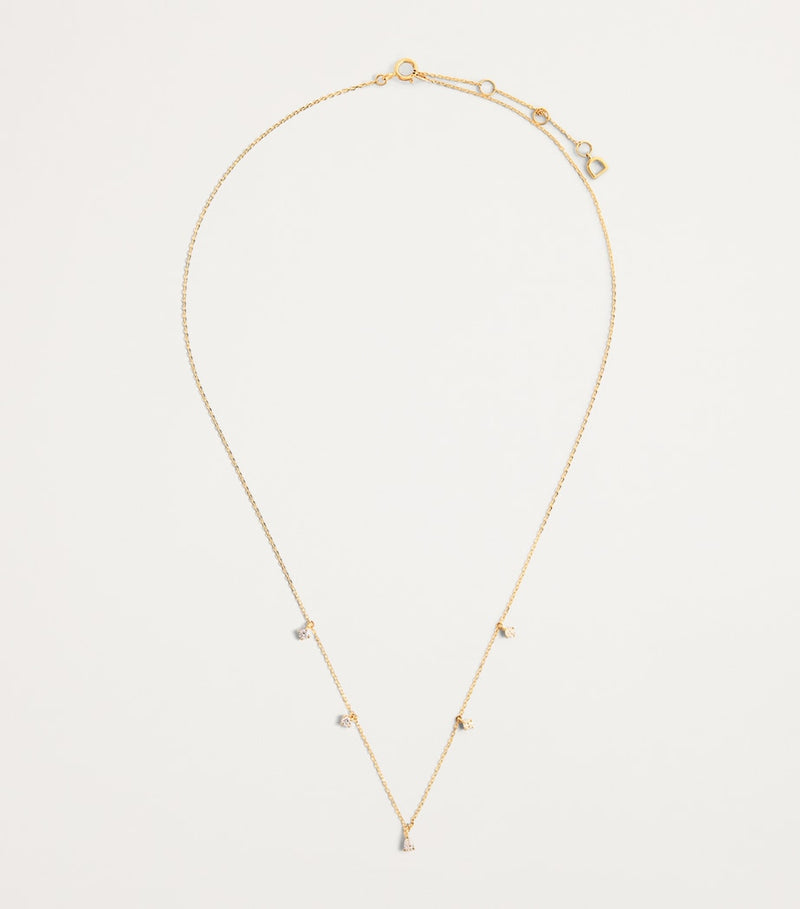 Astrid & Miyu gold pear diamond necklace (British brand)