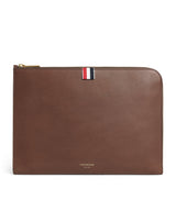 Harrods Thom Browne Medium Leather Gusset Folio Bag- Buy online at McGrocer