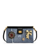 Dolce&Gabbana mini bag denim embellished H11.5cm x W18cm x D4.5cm - British product