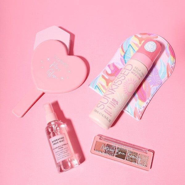 Sunkissed Pure Glow Medium Tanning Gift Set, imported from the UK