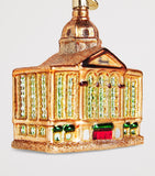 Harrods tree decoration glass ornament with gold ribbon, imported from the UK
