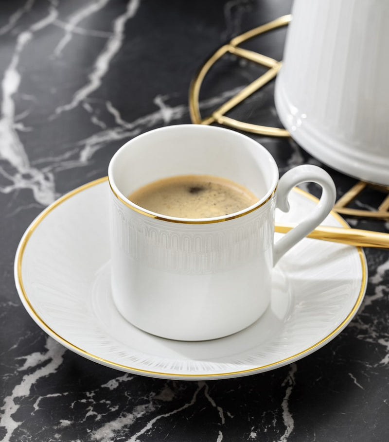 Villeroy & Boch Château Septfontaines porcelain coffee cup saucer (British brand)