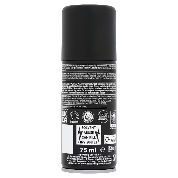 Superdrug Men's Shave Gel Moisturising 75ml (British brand)