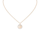 Messika Lucky Move rose gold diamond necklace 0.18ct, UK version