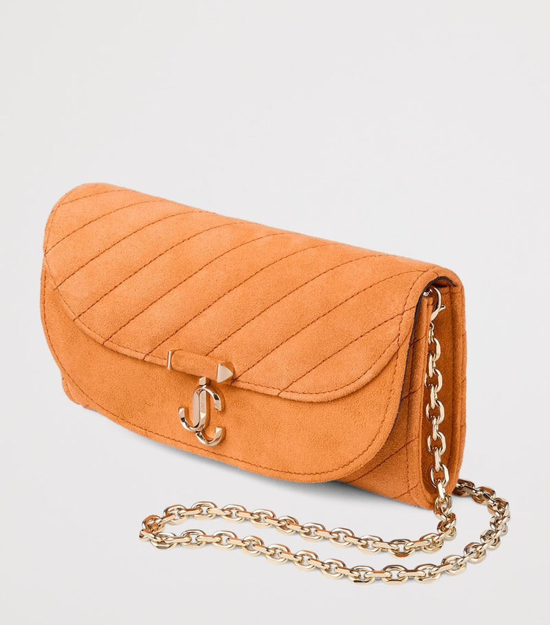 Jimmy Choo Curve quilted leather chain wallet - British product