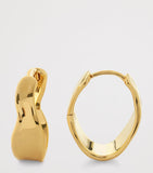 Monica Vinader gold vermeil Wave hoop earrings imported from the UK