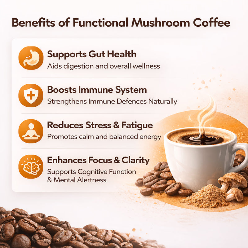 Mycology Nutrition Focus Coffee Lion's Mane Turmeric 60g (British brand)
