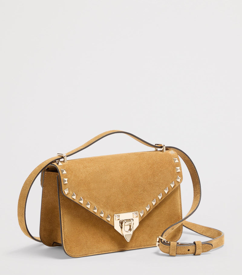 Valentino Garavani small Rockstud split leather shoulder bag, imported from the UK