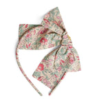 Bonpoint cotton bow headband with floral print (British brand)