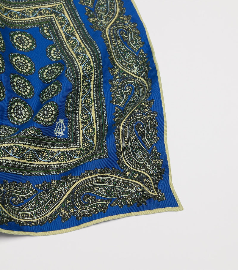 Dunhill printed mulberry silk pocket square 30cm, UK version