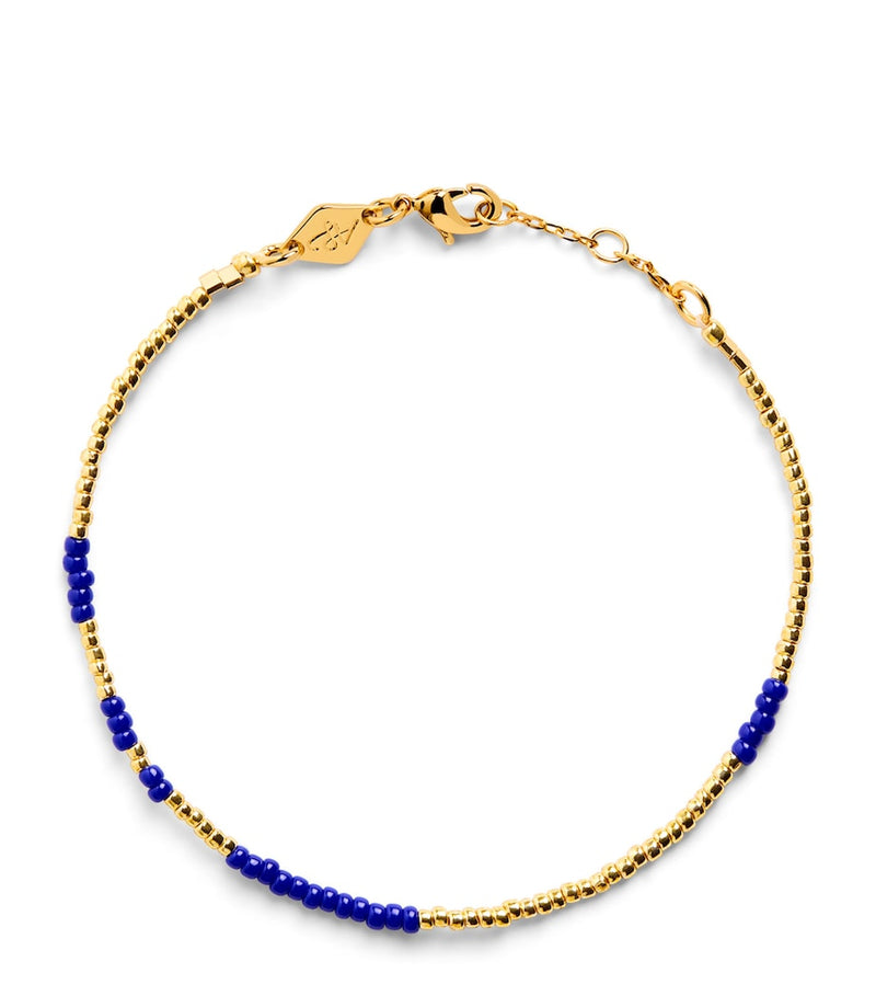 Anni Lu gold-plated beaded asymmetrical bracelet (British brand)