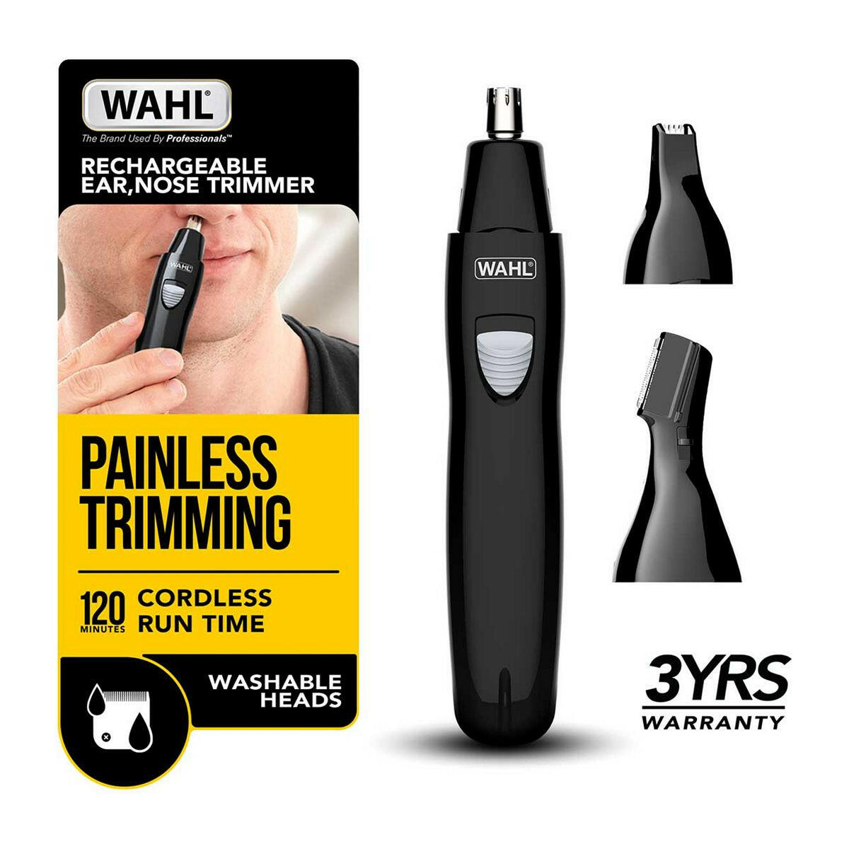 Wahl Trimmer Kit Rechargeable Ear,Nose and Eyebrow Men's Toiletries Boots