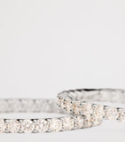 Harrods white gold diamond hoop earrings 2 carats (British brand)