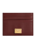 Dolce&Gabbana plongé calfskin card holder with gold-tone plate - British product
