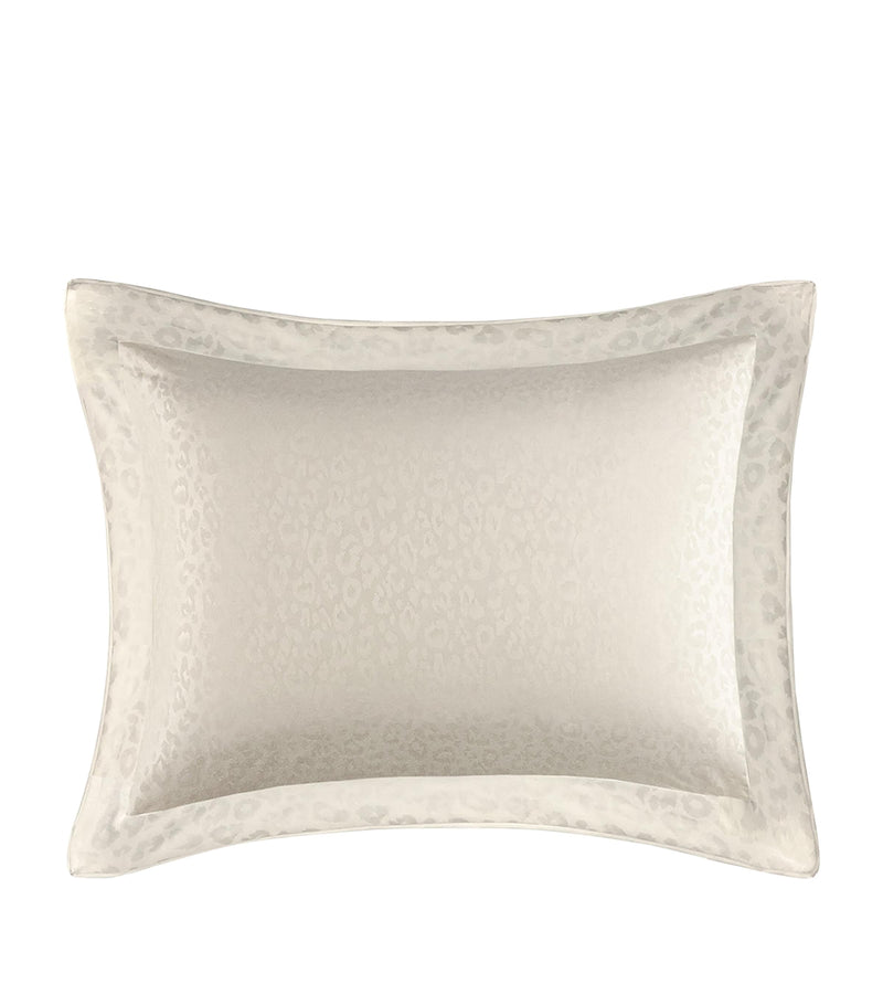 Yves Delorme Leopard Standard Oxford pillowcase 50cm x 75cm (British brand)