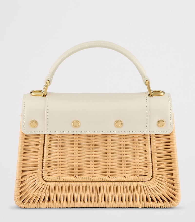 Bvlgari Serpenti Forever rattan leather top-handle bag, UK version