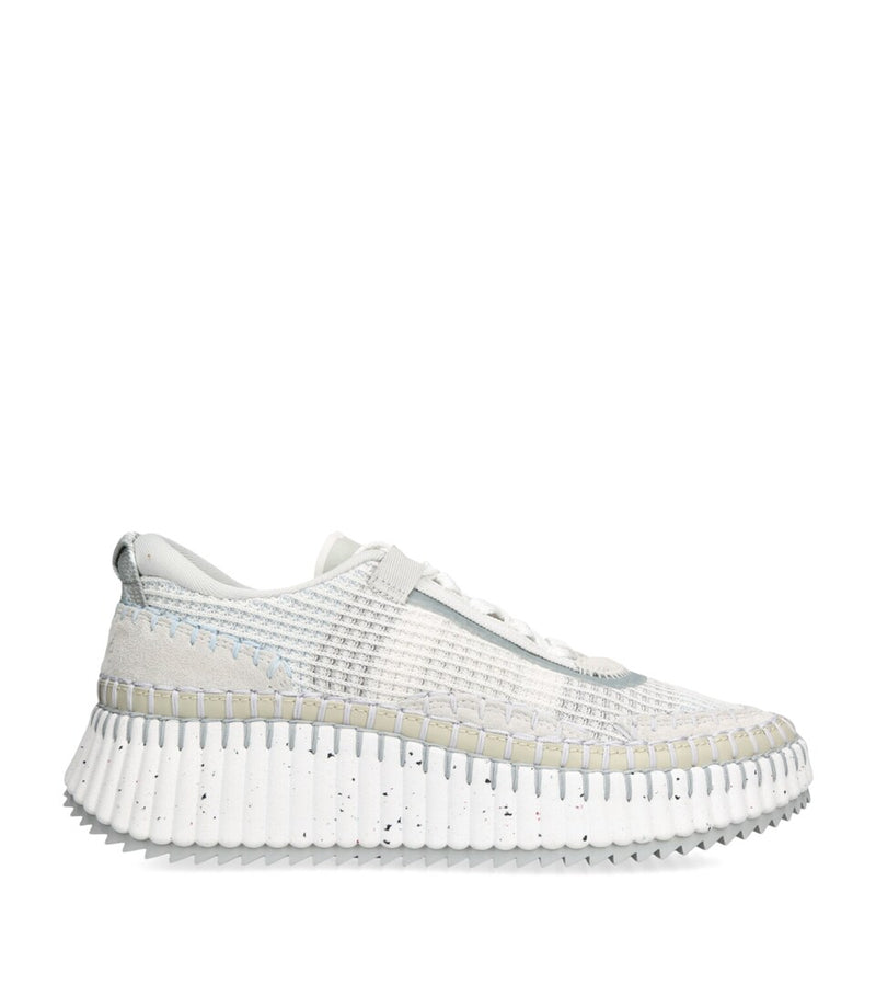 Lightweight Breathable Mesh Sneakers with Rubber Sole and Contrast Topstitching