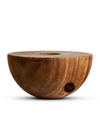 Marchanta Saman Wood gold-rim candle in wooden box - British product