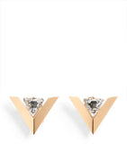 Valentino Garavani Large Je Les V logo earrings gold-tone brass crystal, imported from the UK