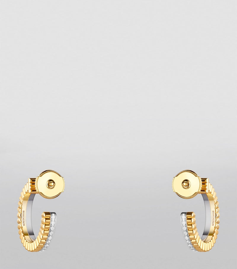Boucheron Quatre Radiant Edition hoop earrings, imported from the UK