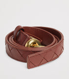 Bottega Veneta leather knot belt with Intrecciato weave (British brand)