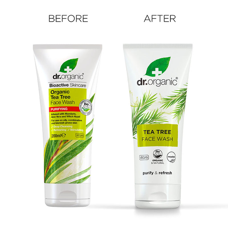 Dr Organic tea tree face wash 200ml - British product