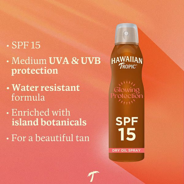 Hawaiian Tropic sunscreen spray SPF15 oil 180ml, UK version