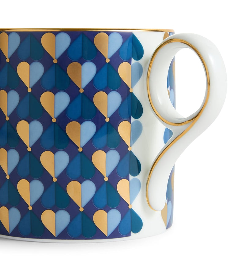 Wedgwood bone china LOVE mug with heart motif, imported from the UK