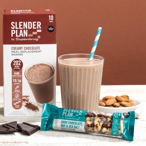 Superdrug Slenderplan Meal Replacement Shake Chocolate x10 GOODS Superdrug