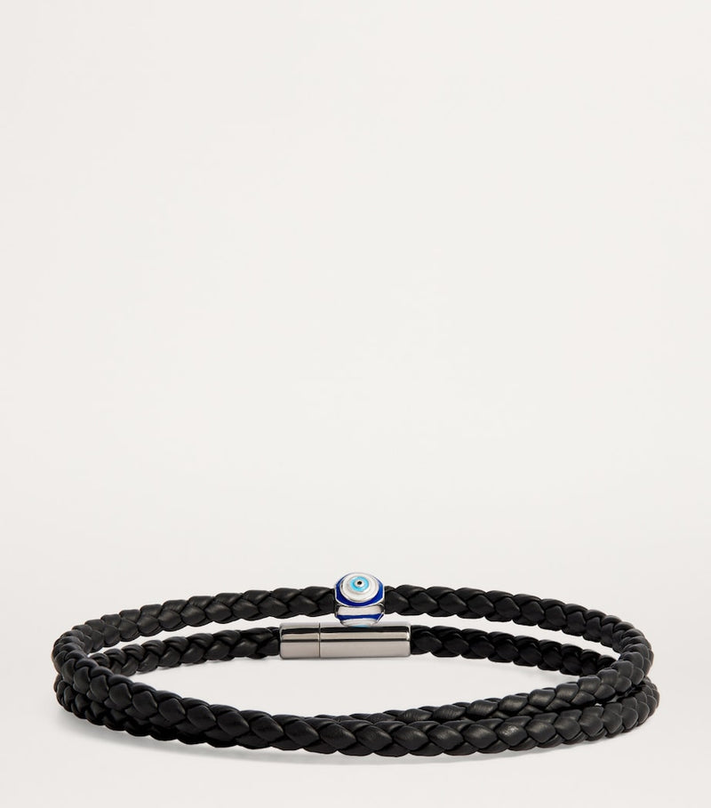 Tateossian recycled corn cable evil eye bracelet - British product