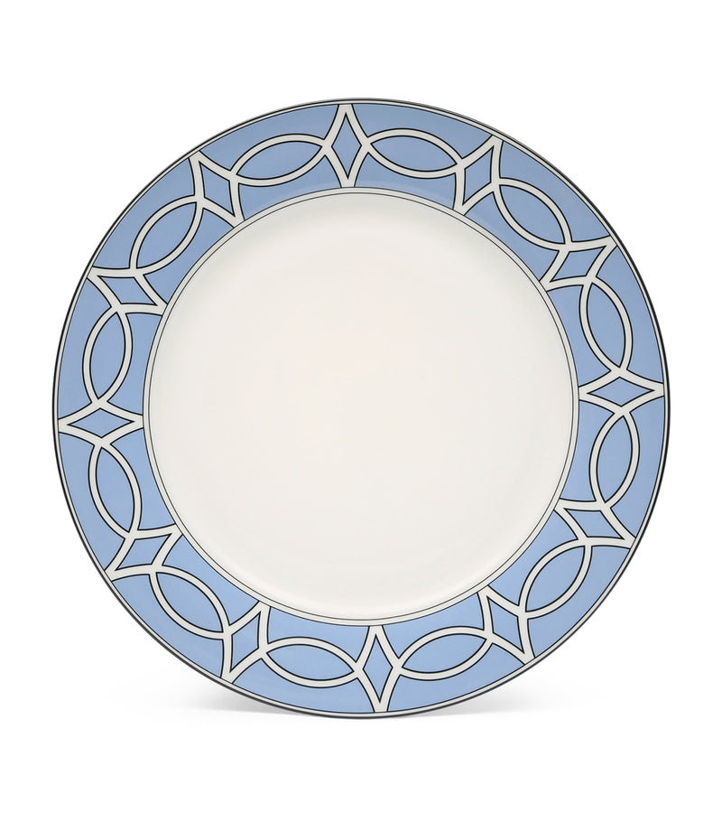 Geometric Print Fine Bone China Dinner Plates Set of 2 (26cm Diameter)