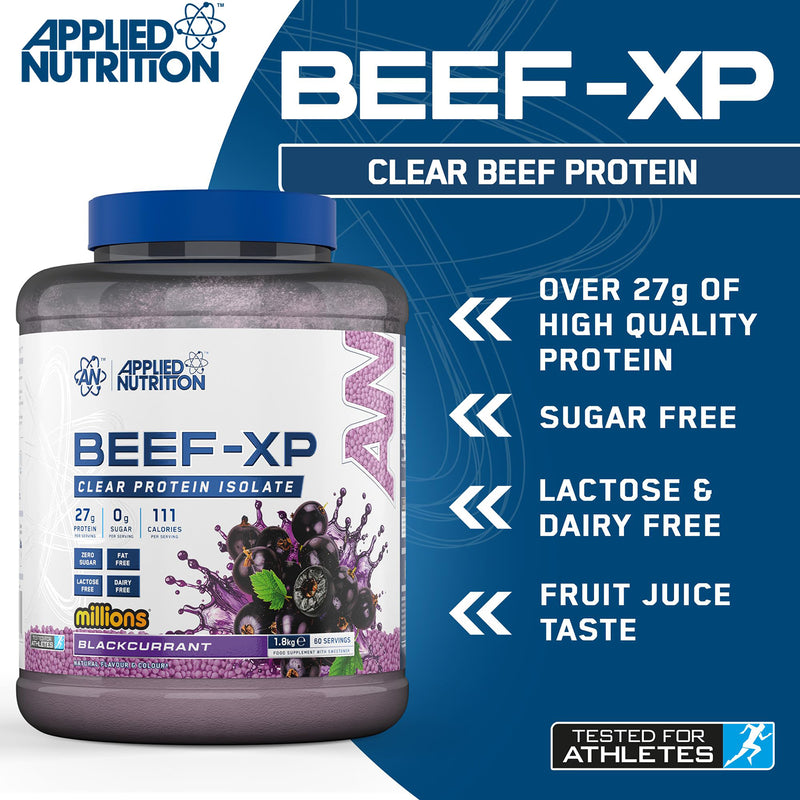 Applied Nutrition Beef XP protein isolate blackcurrant 1.8kg - British product