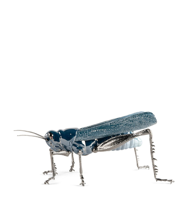 Lladró porcelain grasshopper figurine H11cm, imported from the UK