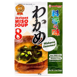 Marukome miso soup wakame seaweed and green onion, imported from the UK
